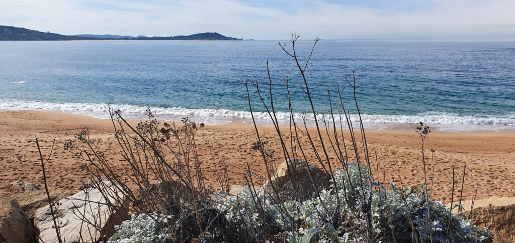 Belle plage d'Agosta sur la rive sud du golfe d'Ajaccio.