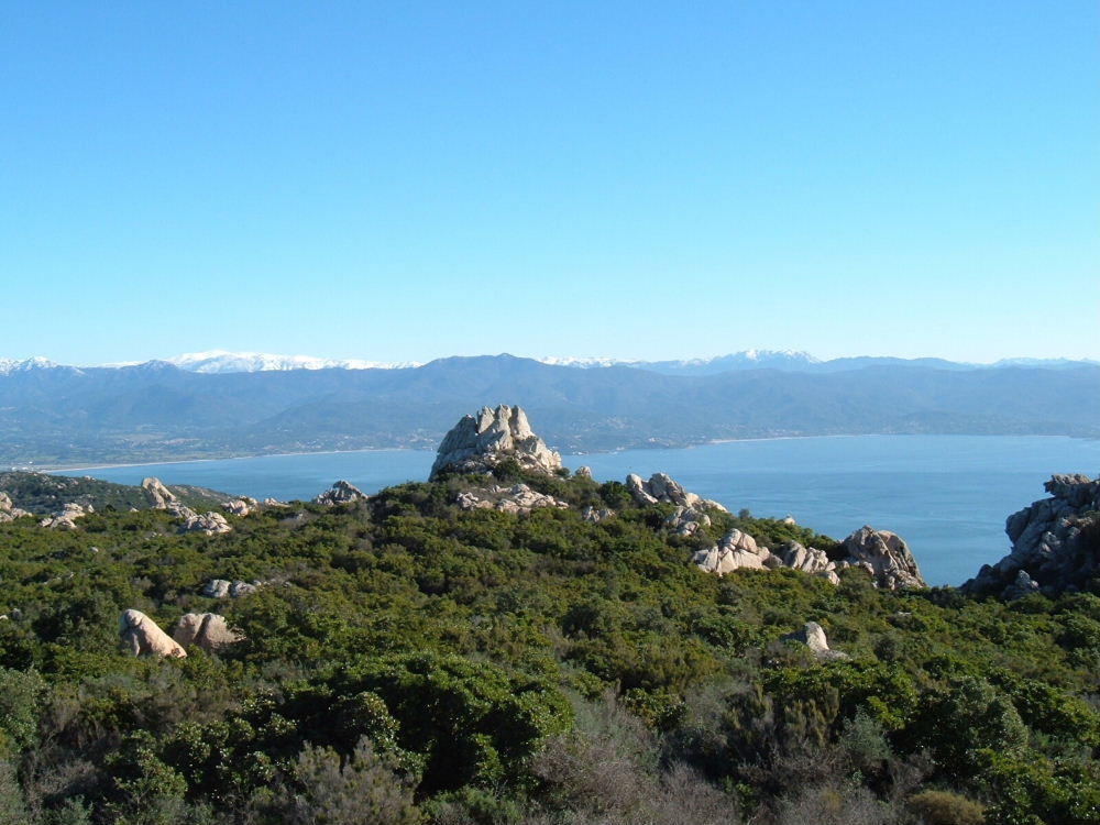 Vue panoramique sur les montagnes depuis le sentier des crêtes.